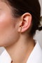 Heliophilia Silver Earcuffburgu Pendiente de Latón con Circón en Oro
